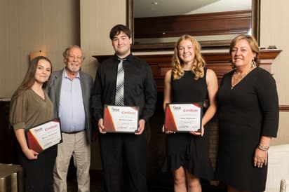 2025 High Foundation Scholarship Recipients: Kaycee Sontheimer; S. Dale High, Chairman of the Board, High Foundation; Matthew Crider; Lilian Mahonski; and Robin Stauffer, Executive Director, High Foundation